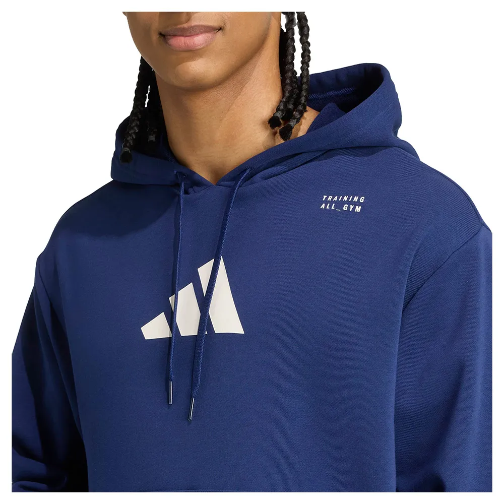 Худи adidas Category Training Graphic, синий — фото 4