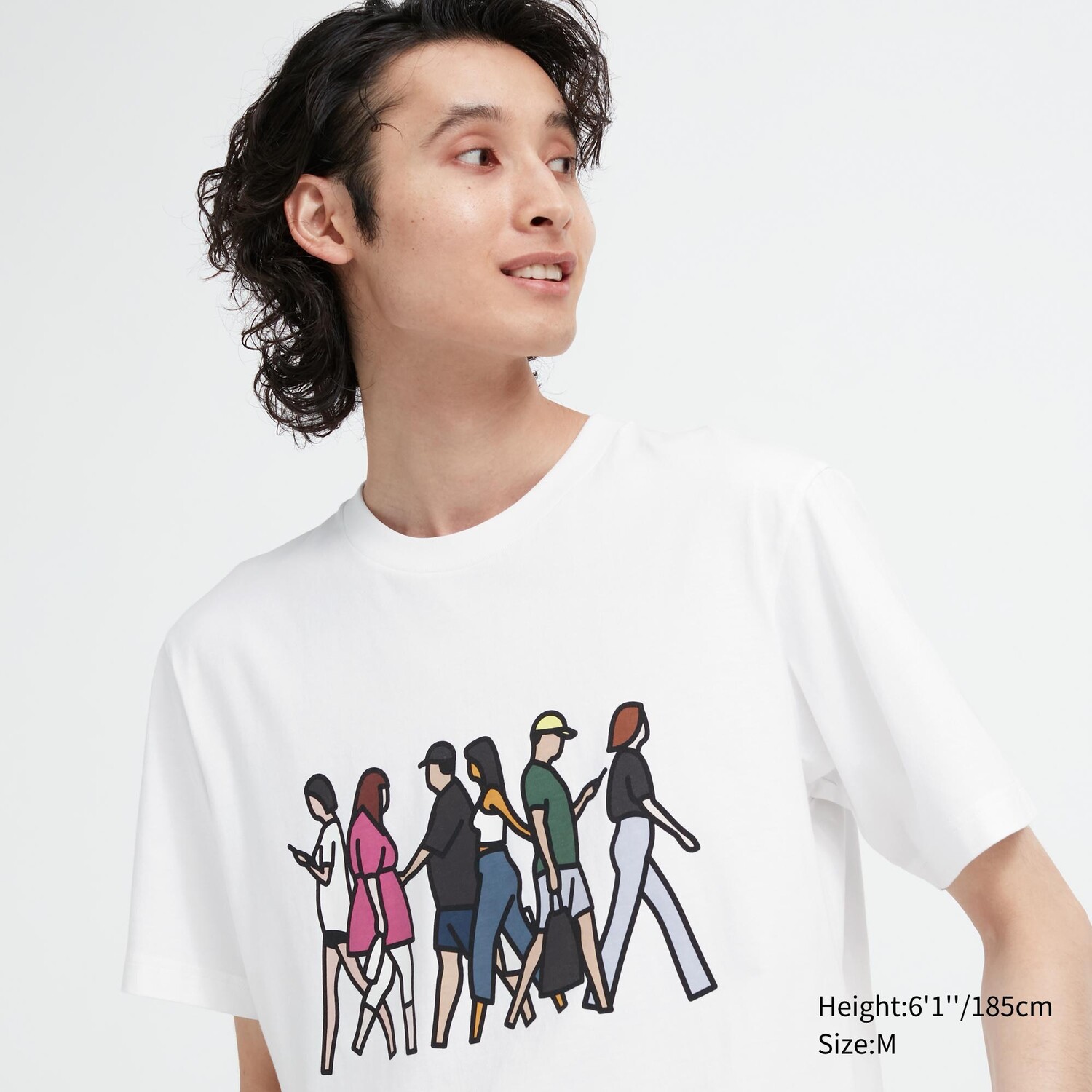 

Футболка с рисунком «Мир для всех» (Джулиан Опи) Uniqlo, белый