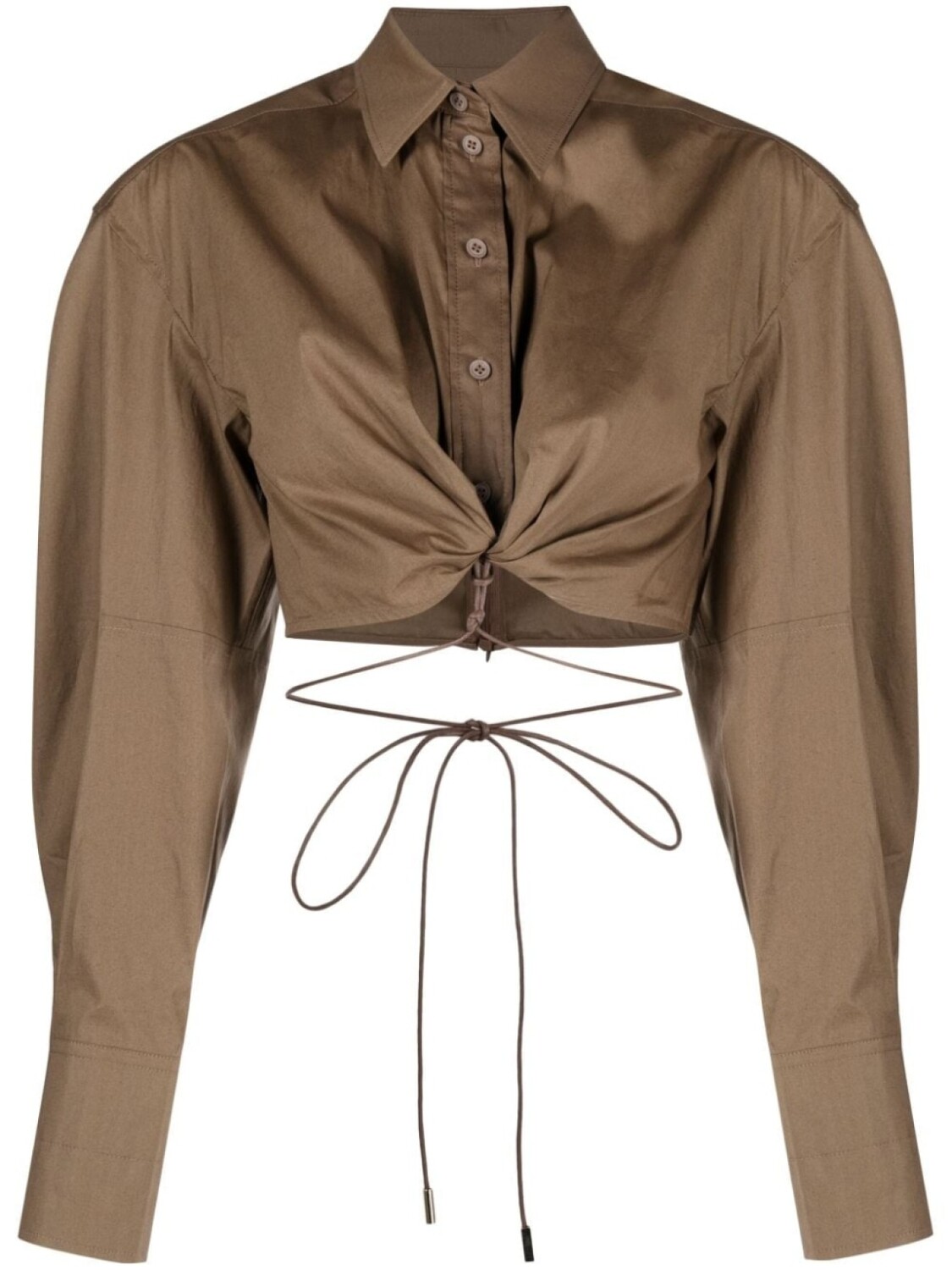 

Jacquemus укороченная рубашка La Chemise Plidao, коричневый
