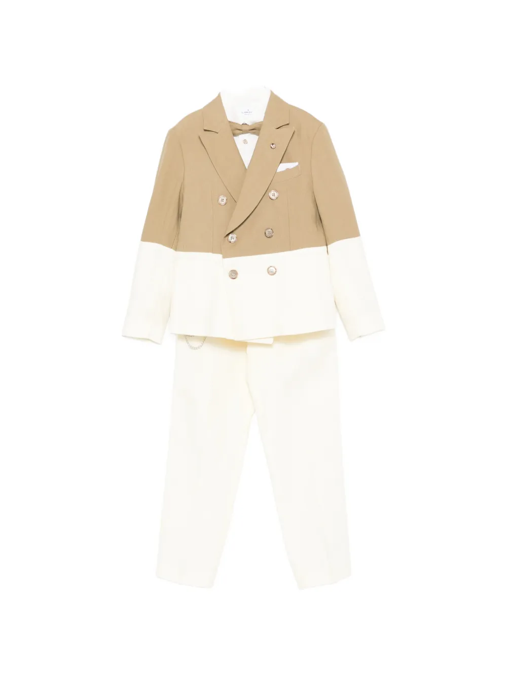 

Костюм с цветными блоками и цепочкой (набор из пяти предметов) Colorichiari, бежевый