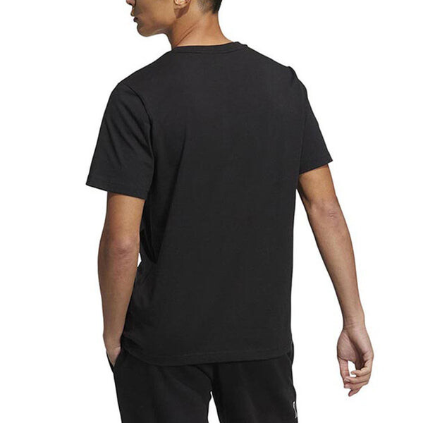 Футболка Men's adidas Mh Bp3 Tee1 Alphabet Logo Printing Round Neck Short Sleeve Black T-Shirt, черный — фото 4