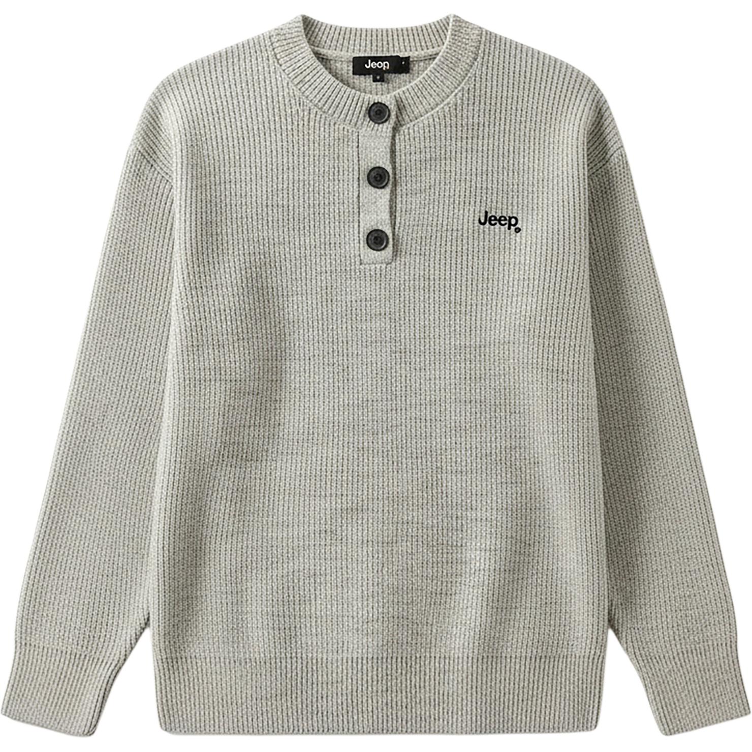 

Свитер Unisex с полуоткрытым воротником Moderate Jeep, светло-серый