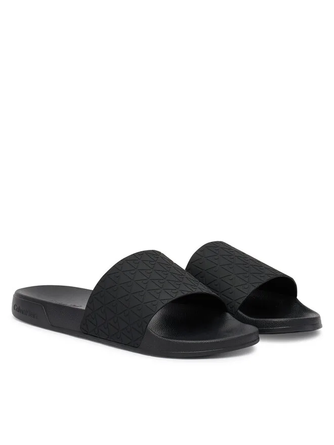Calvin Klein Черные мюли Ess Slid Pu Aop HM0HM02110 — фото 2