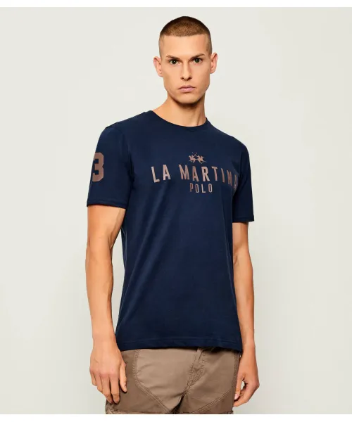 

Футболка Slim fit La Martina, синий