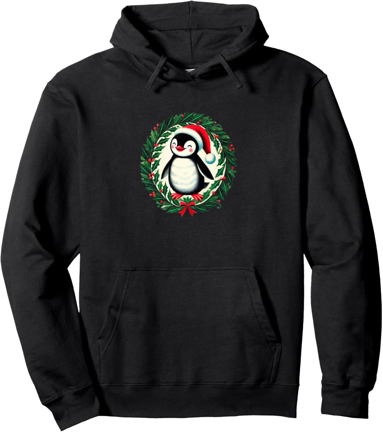 

Толстовка с изображением рождественского пингвина Penguin Christmas Snugg, черный
