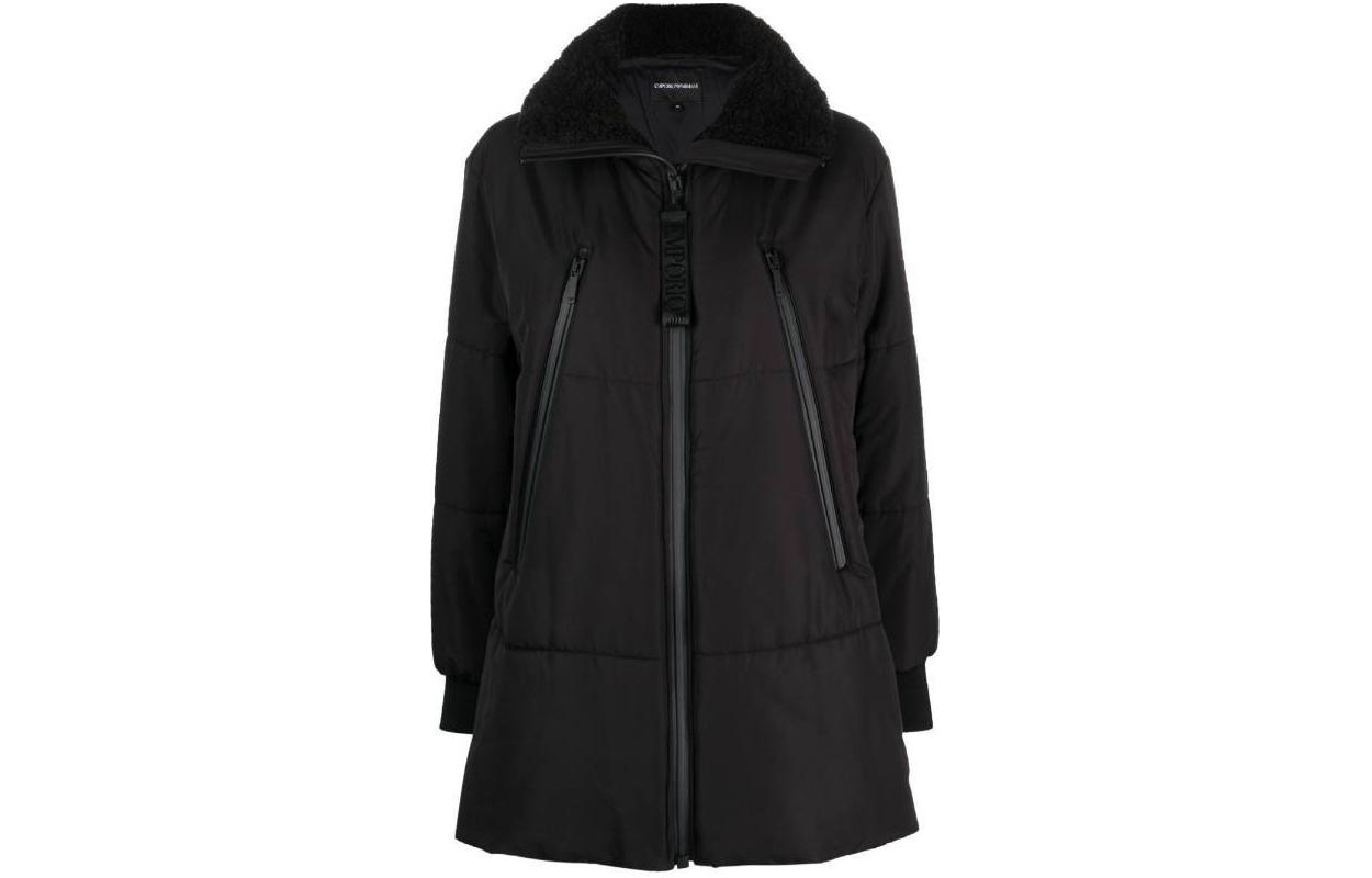 Застёгивающаяся на молнию утеплённая куртка EMPORIO ARMANI, чёрный — фото 2