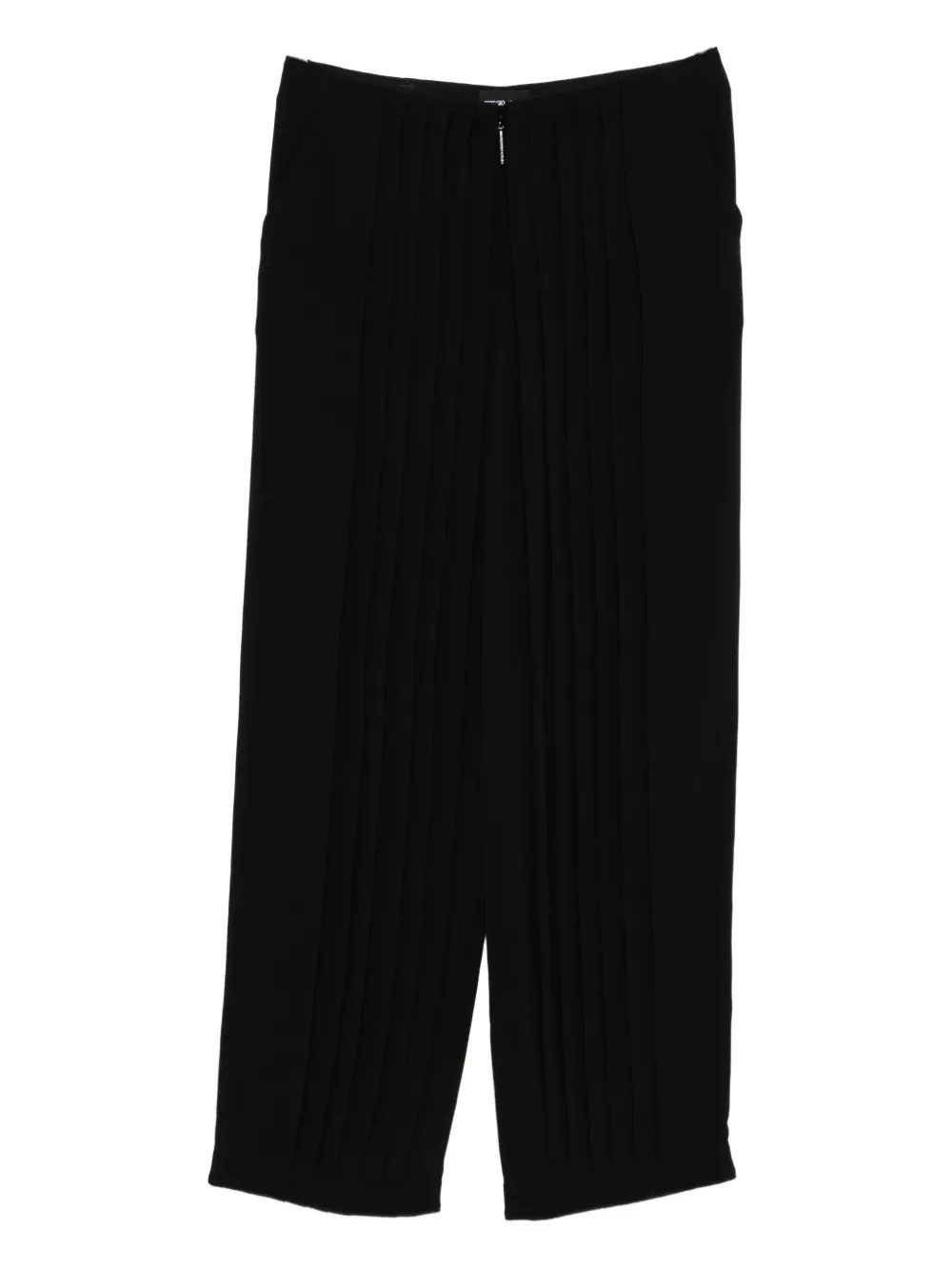 

Брюки с застежкой-молнией спереди и складками GIORGIO ARMANI, черный