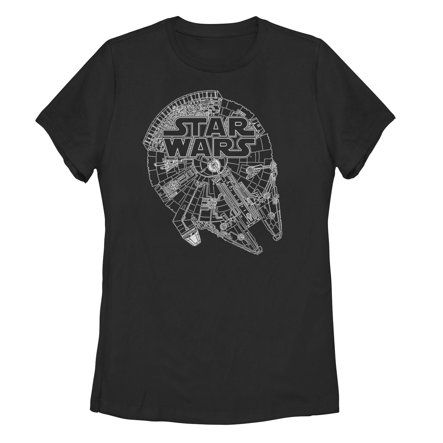 

Логотип юниоров «Звездные войны» на футболке Millenium Falcon Licensed Character