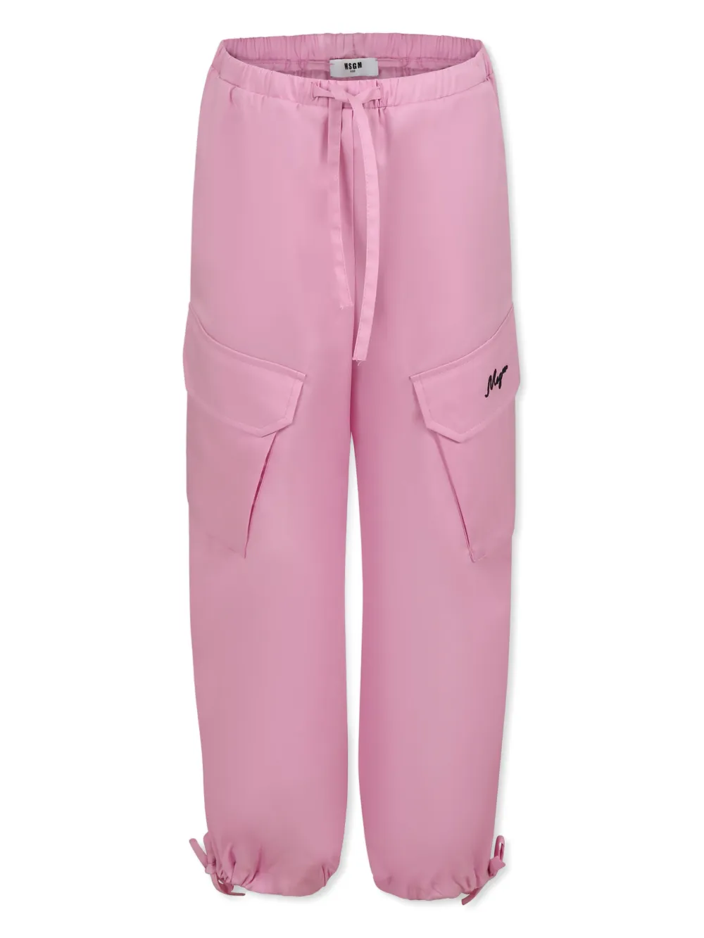 

Брюки с вышитым логотипом MSGM Kids, розовый