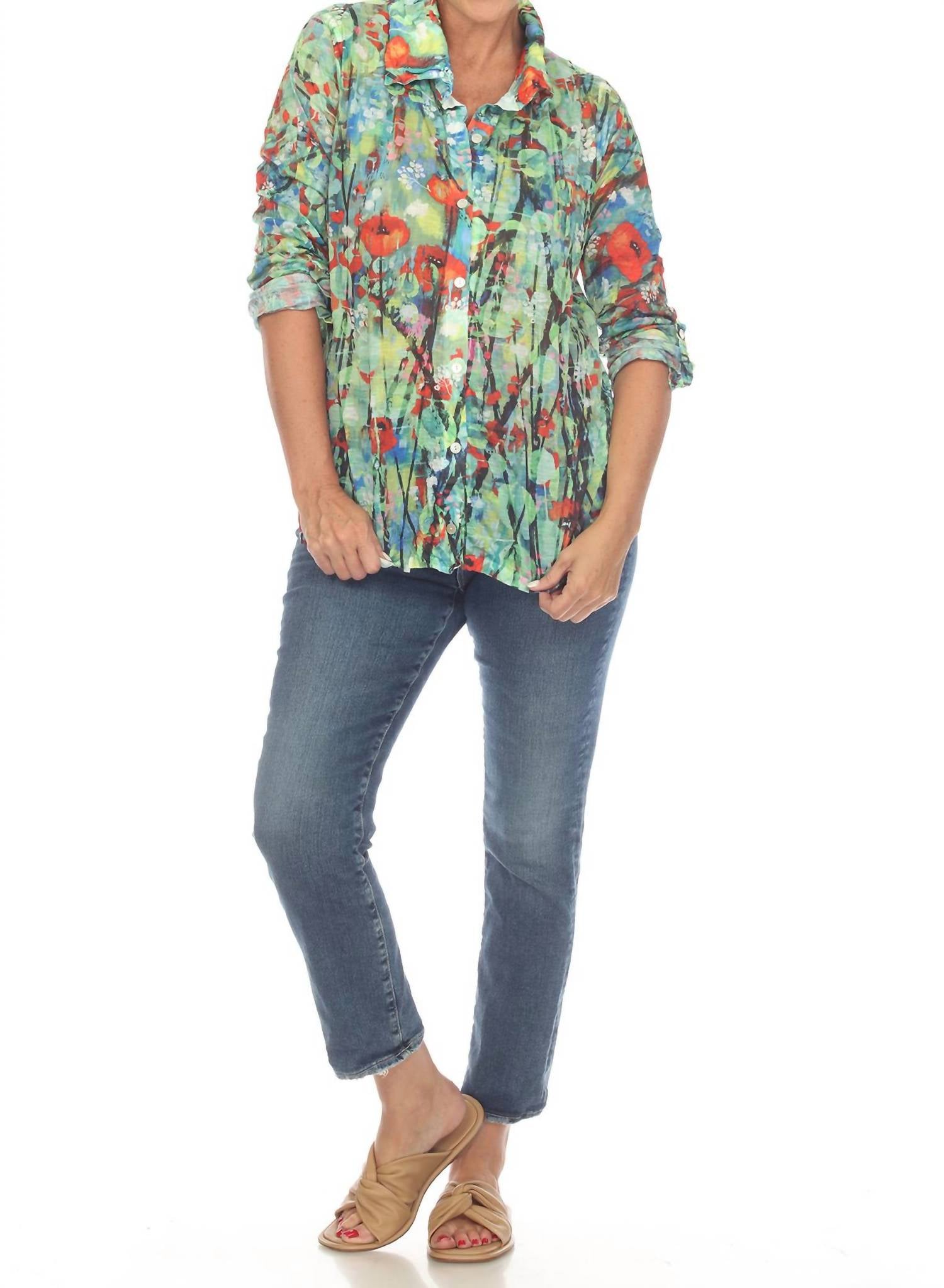 

Футболка Flower Patch Crinkle в многоцветном исполнении Inoah, цвет multi