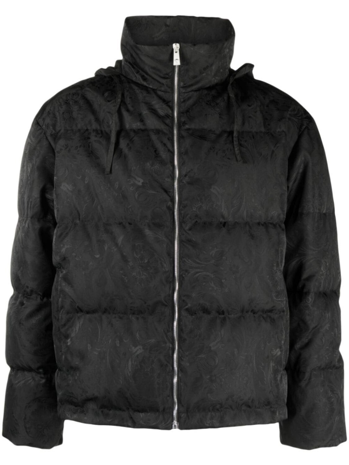 

Versace жаккардовый пуховик Barocco Silhouette, черный