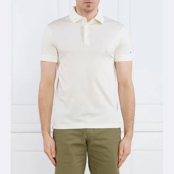 

Узкая рубашка-поло из джерси Polo dc ess Merc Tommy Hilfiger, экрю