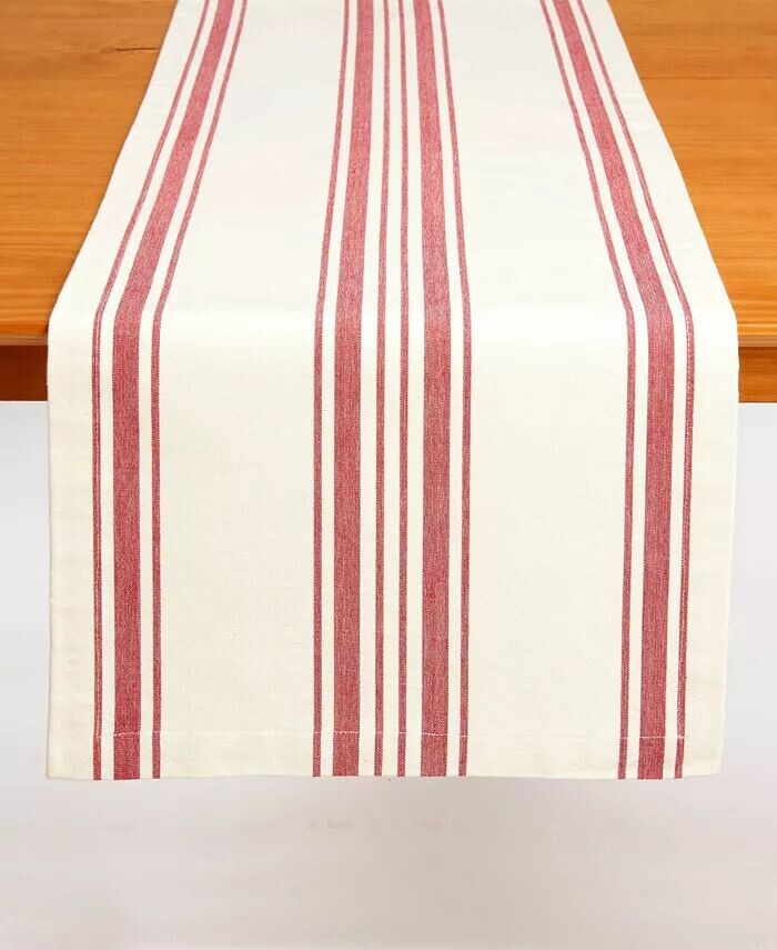

Стандартная настольная дорожка Country Stripe, 72 x 14 дюймов Tableau, красный