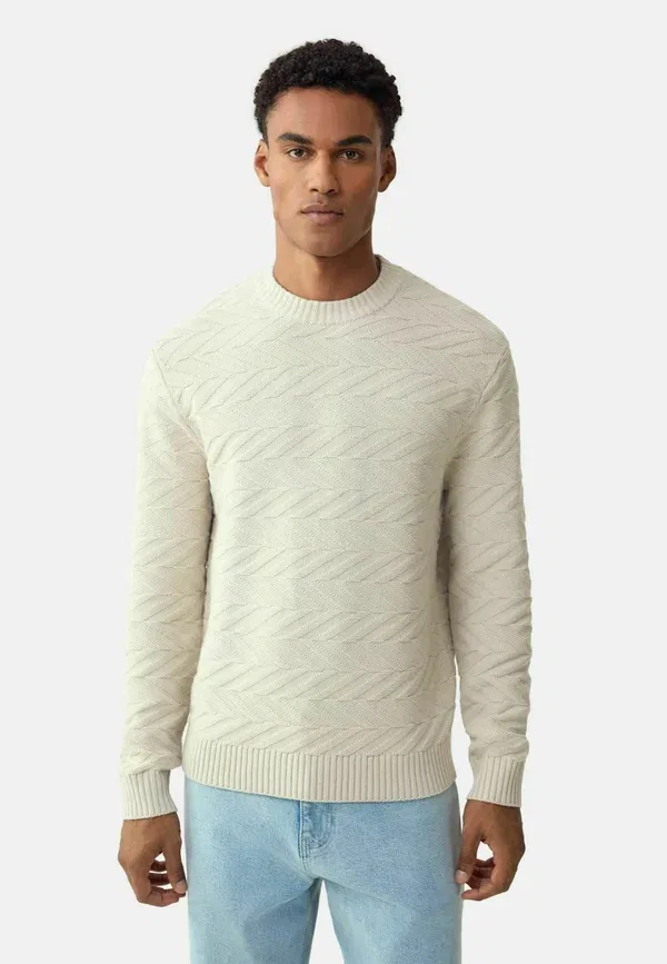 Джемпер Regular Fit Rich Chevron Cable Next, цвет экрю-белый