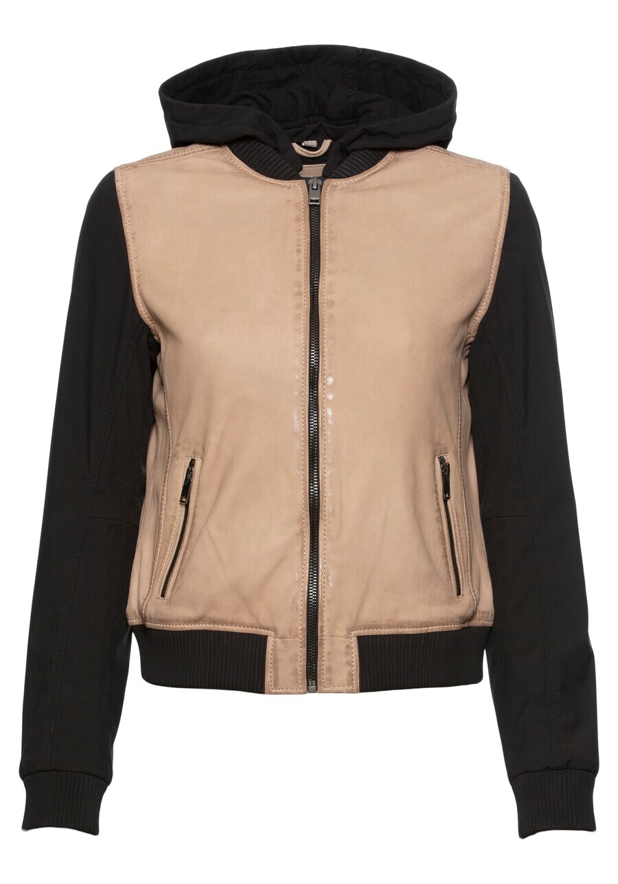 

Кожаная куртка Gipsy by Mauritius Between-Season Jacket, цвет light beige/black