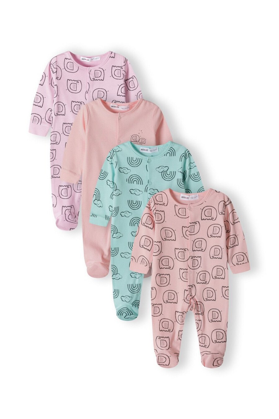 

Пижама MINOTI, цвет Mint/Light pink