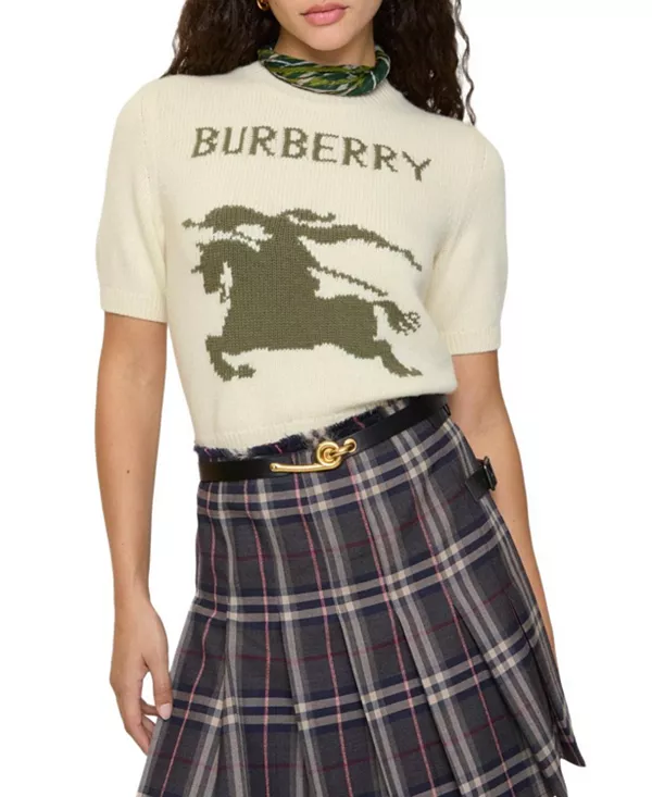 

Топ из шерсти и кашемира Ekd Burberry, белый