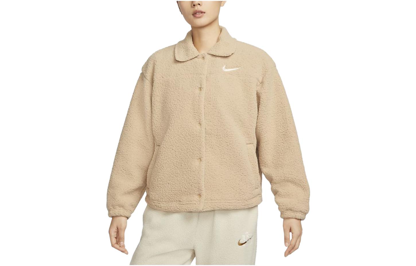 Nike Женское пальто из джута с бархатистой текстурой желтого цвета, Mucuna — фото 3