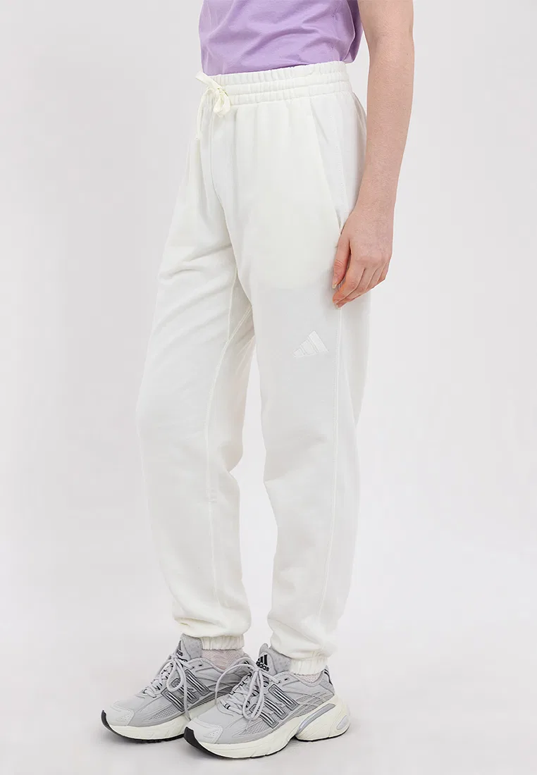 Брюки свободные French Terry, ALL SZN Adidas, белый — фото 3