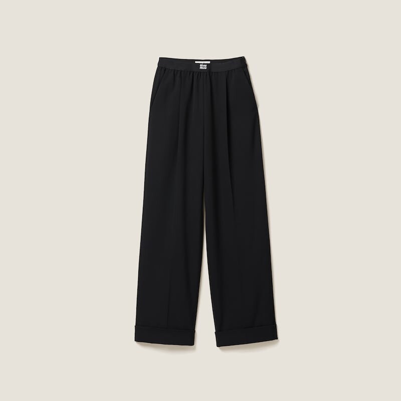 

Брюки Grain de Poudre Miu Miu, черный