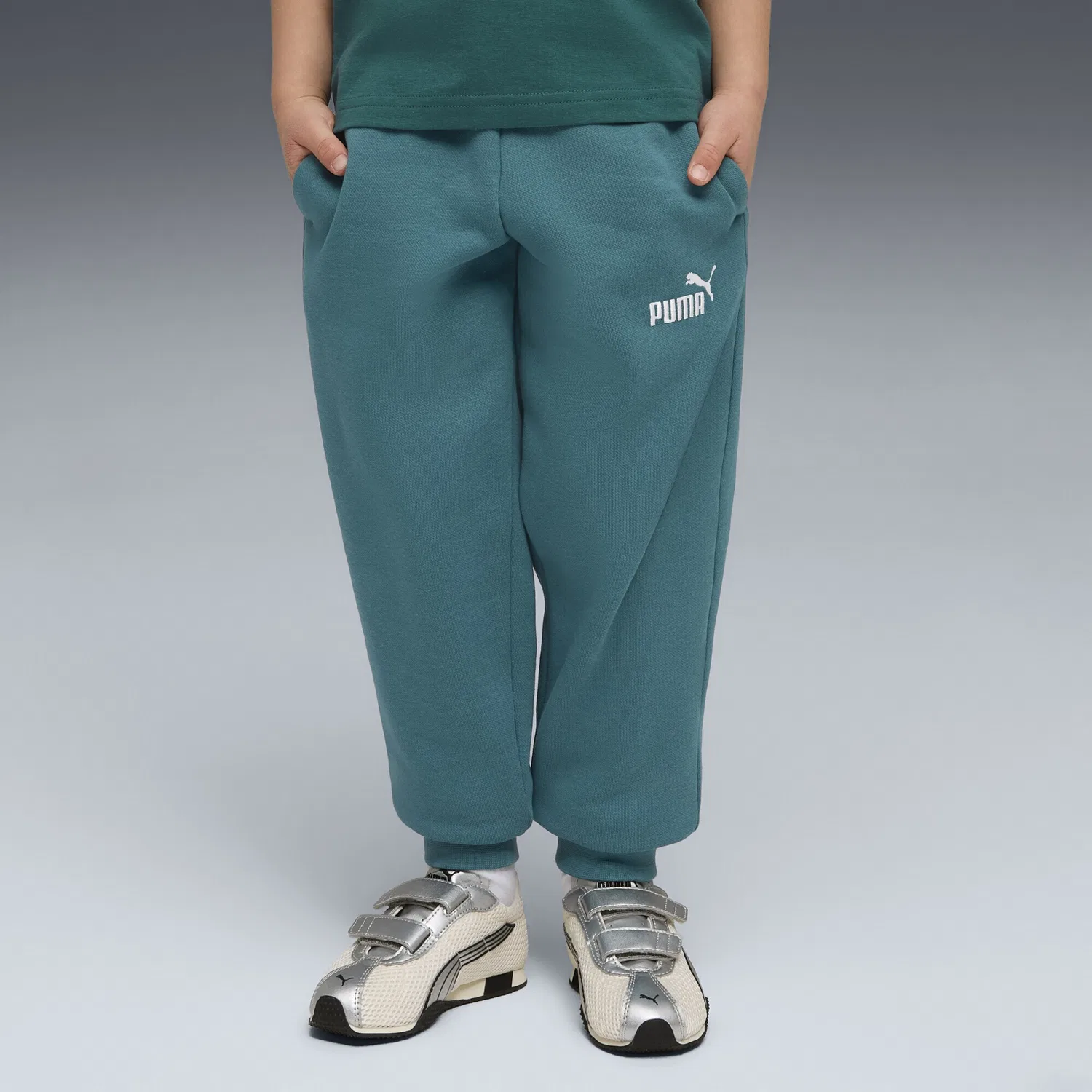 Зауженные брюки 'Ess No. 1' Puma, Emerald — фото 3