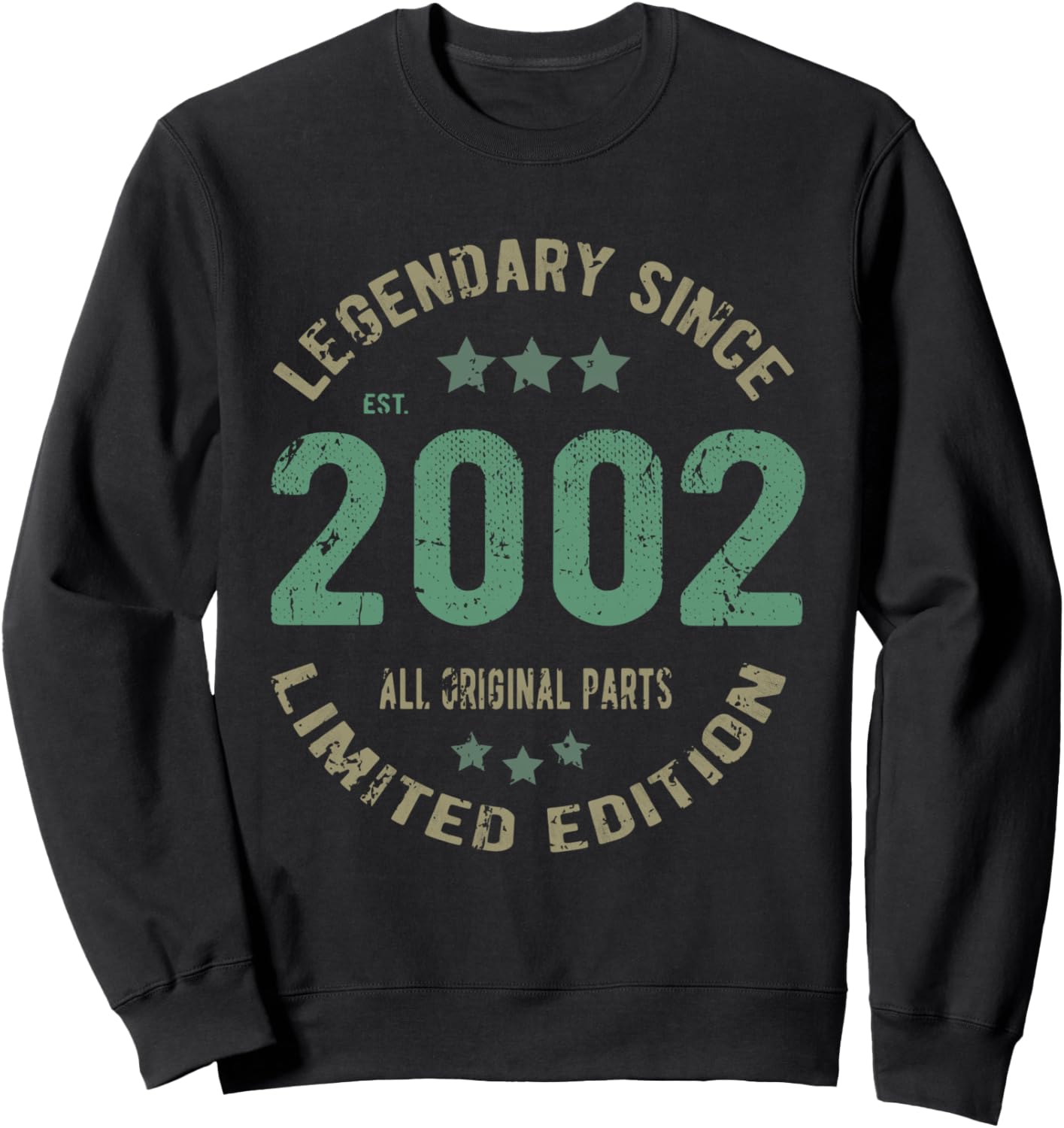 

Легенда 24-летия с 2002 года - Винтажная толстовка ко дню рождения Legend Birthday Gift Apparel.Usa, черный