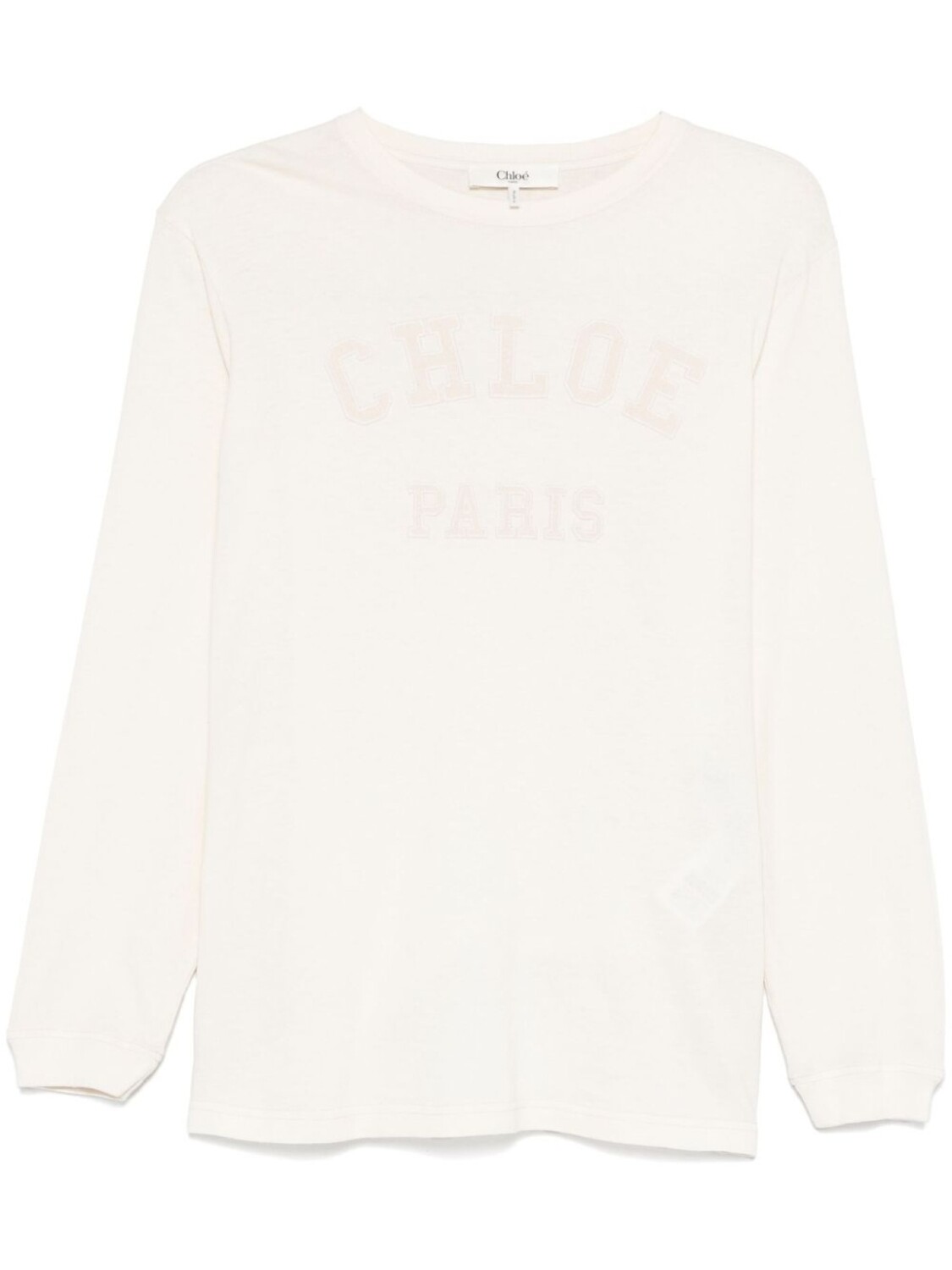 

Chloé футболка с нашивкой-логотипом, нейтральный цвет