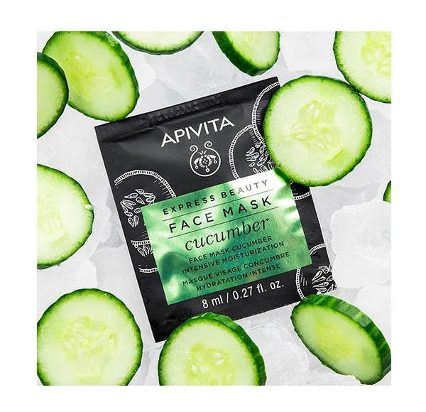 Маска для лица Apivita — Освежающая Express Beauty Mascarilla Pepino, 8 мл — фото 2