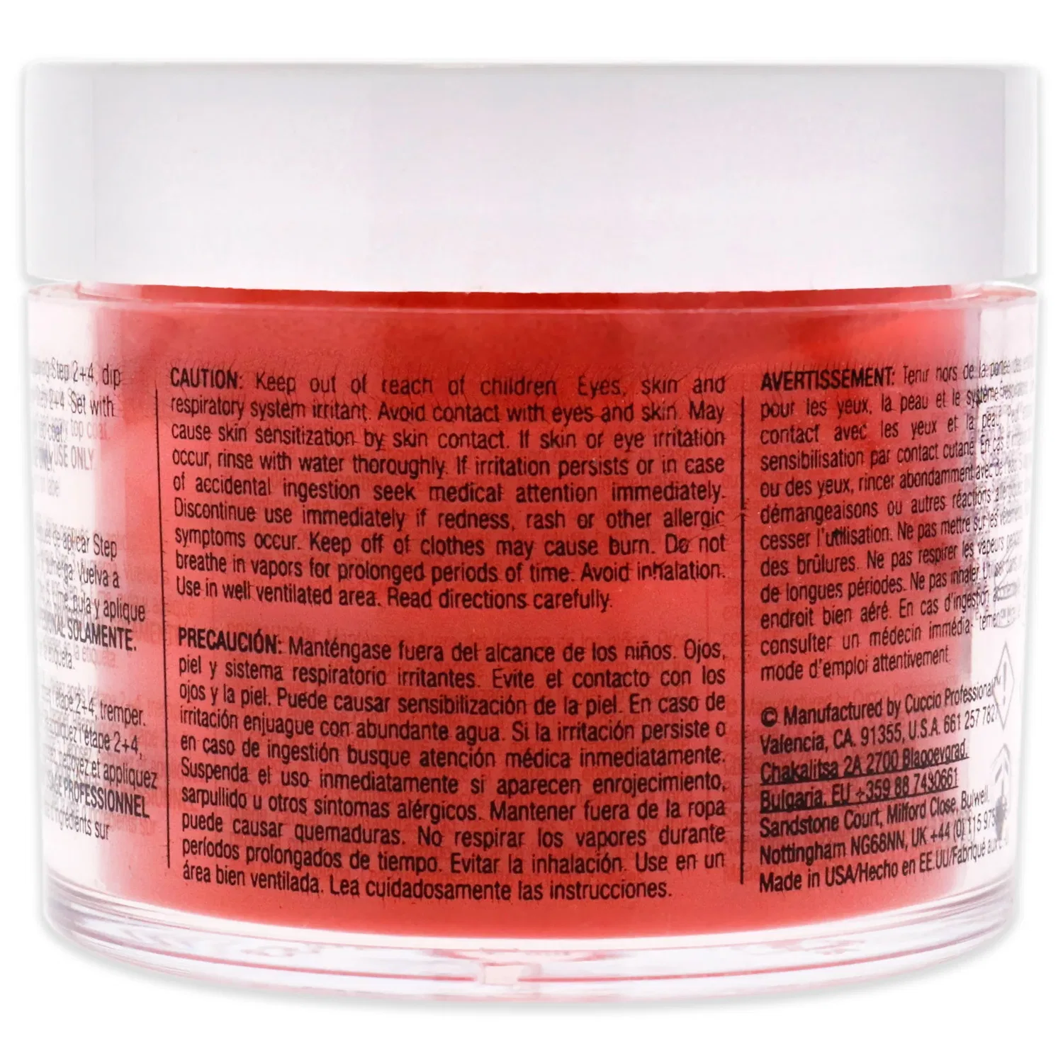 Система для окрашивания ногтей Pro Powder Polish Nail Colour Dip System - Lifes Not Fahrenheit от Cuccio Colour for Women - 1,6 унции (47 г) пудры для ногтей, красный — фото 2
