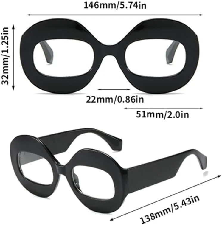 

Большие овальные женские солнцезащитные очки в стиле хип-хоп, разноцветные солнцезащитные очки с защитой от УФ-излучения UV400 LANGSER, Black-transparent