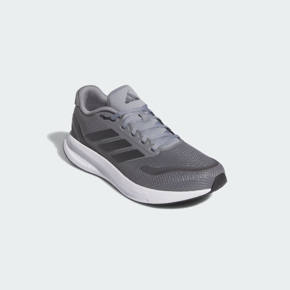 Кроссовки Adidas Runfalcon 5 Wide Running Shoes, цвет Grey Three/Carbon/Cloud White — фото 4