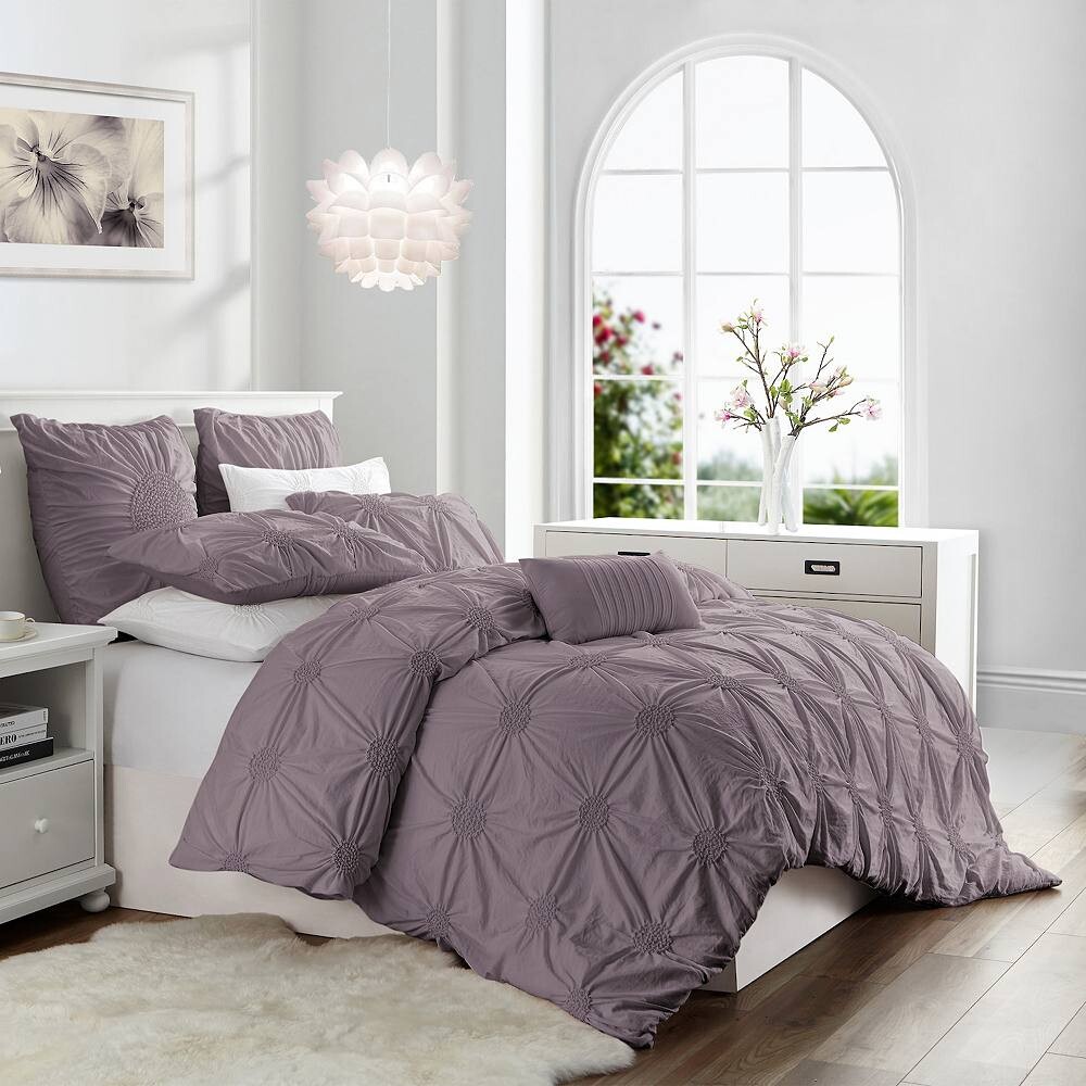 

Очаровательный набор пододеяльников Swift Home с рюшами и розетками, цвет Mauve