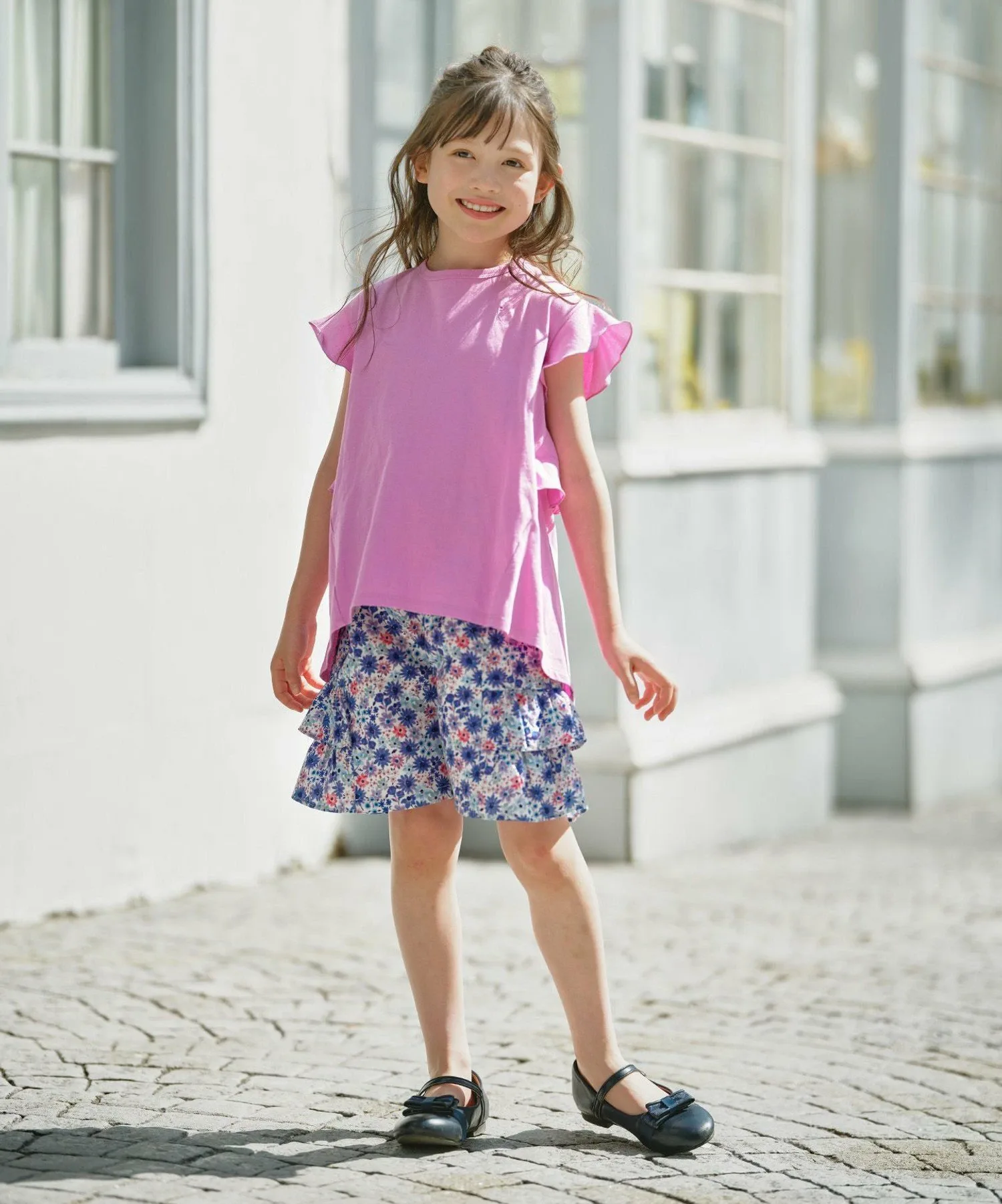 Летние шорты с цветочным принтом [110-140 см] Kids Suite, Blue [570] — фото 3