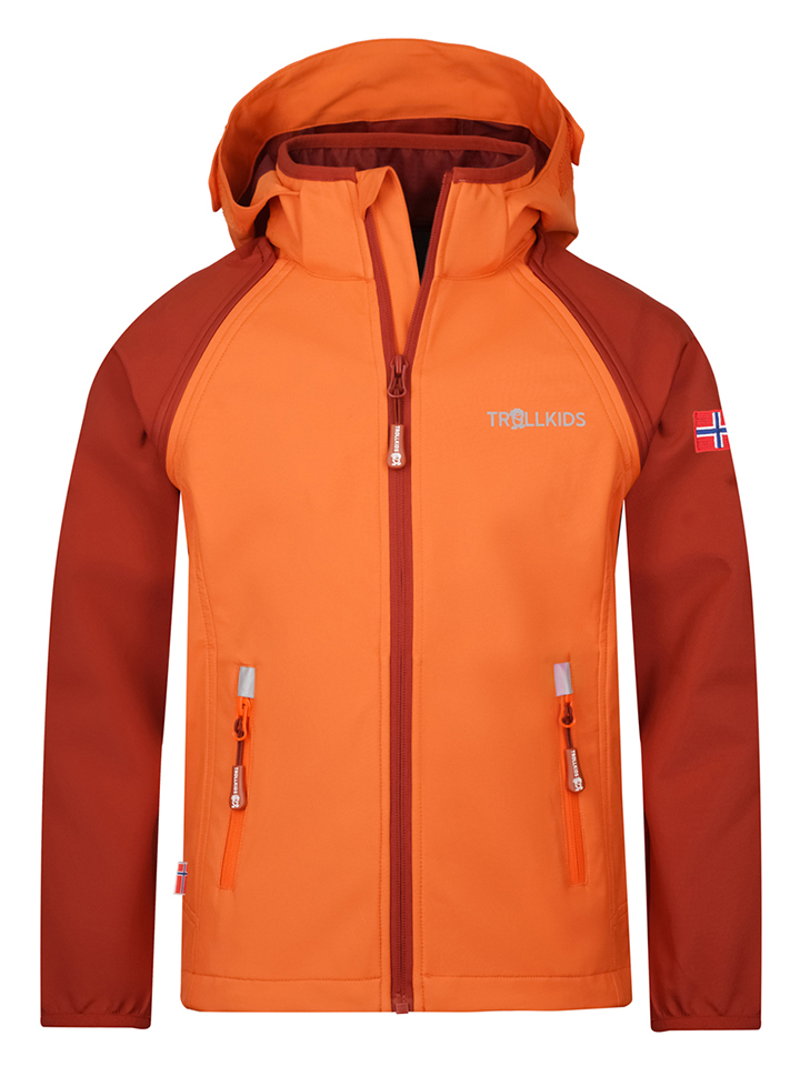 

Куртка софтшелл Trollkids Zipp Off Rondane XT, цвет Orange/Bordeaux