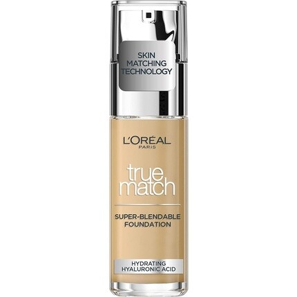 

L'Oreal Paris True Match Жидкая тональная основа для ухода за кожей с гиалуроновой кислотой Spf 17 30 мл 3 Вт Золотисто-бежевый, L'Oreal