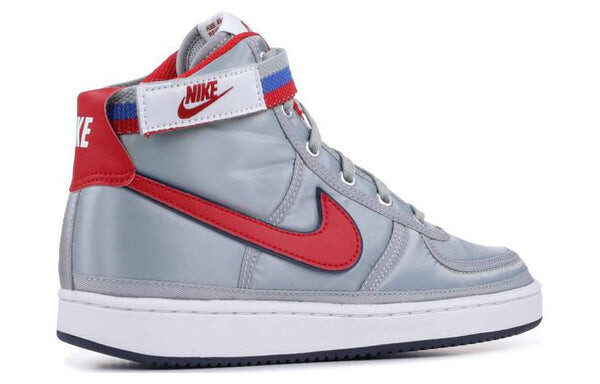 Кроссовки вандал высокие supreme Nike, серебряный — фото 3