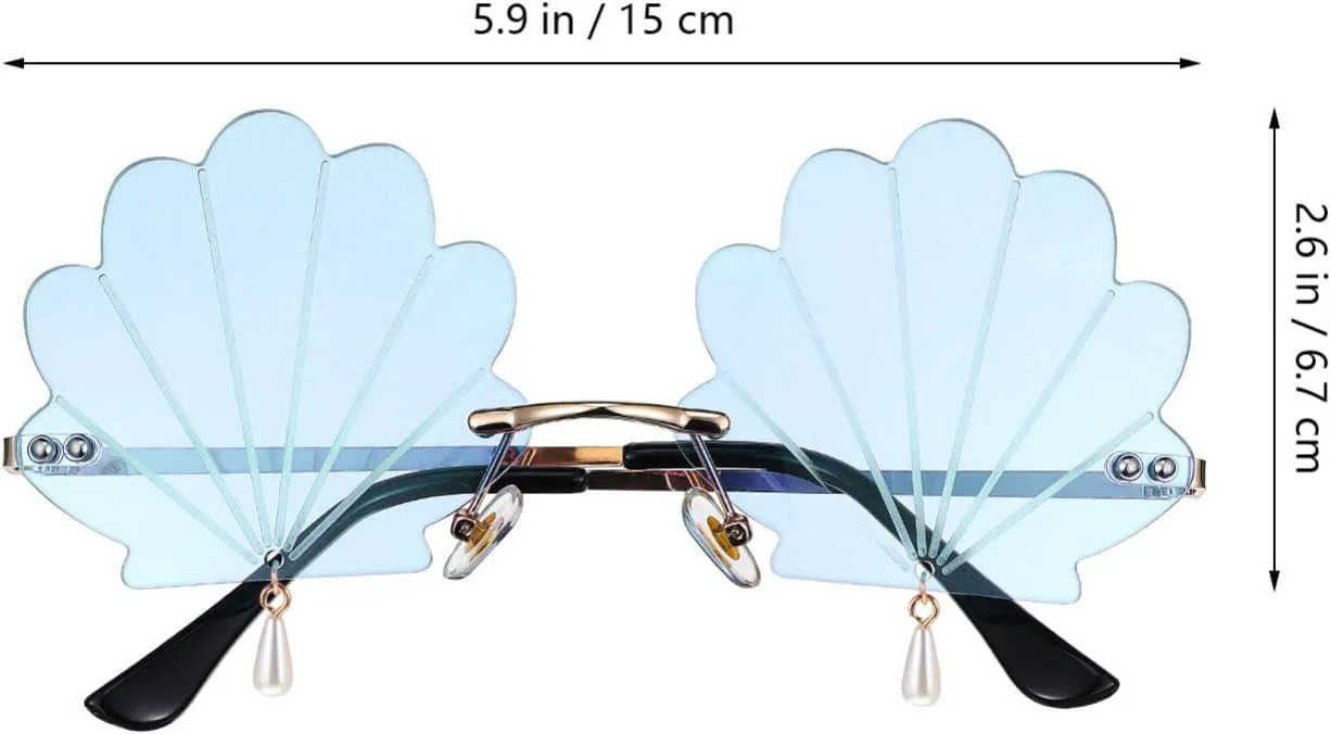 

Солнцезащитные очки VANZACK, 2 шт., с защитой от УФ-излучения, в форме ракушки, для женщин, девушек или мужчин, для вечеринок, дискотек, отдыха на природе и т.д