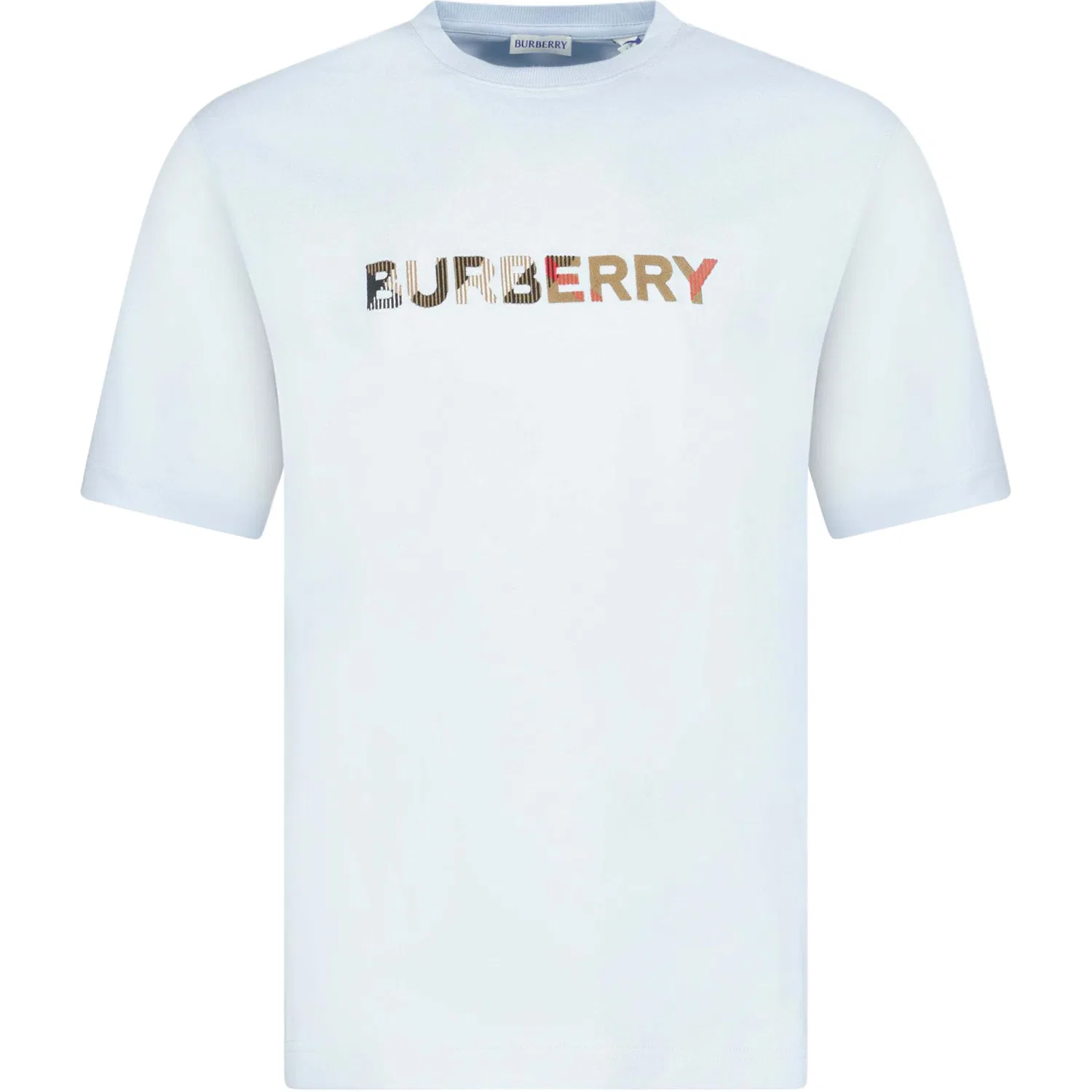 Футболка Burberry с круглым вырезом, прямая посадка, синий