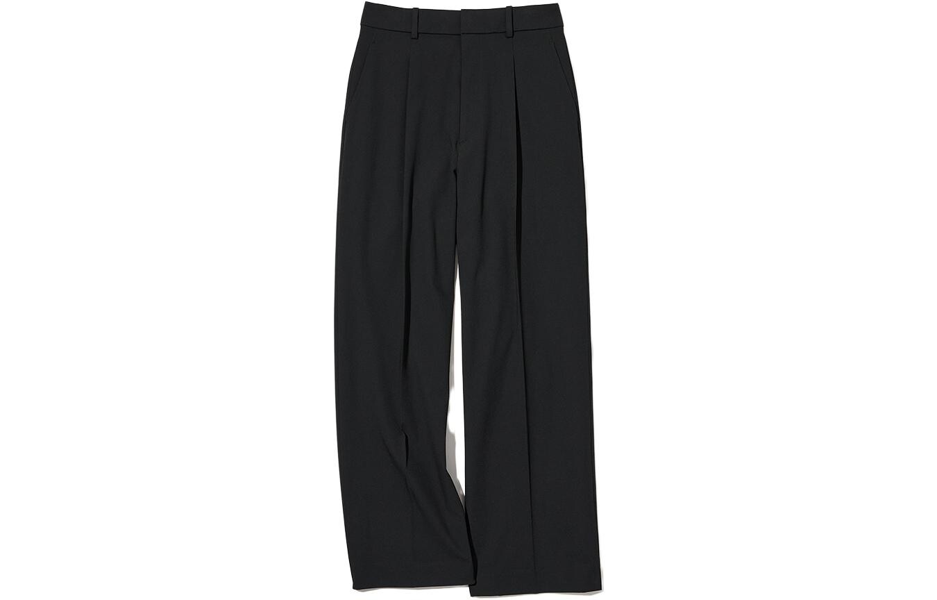 

Брюки Uniqlo Pleated Wide, черный