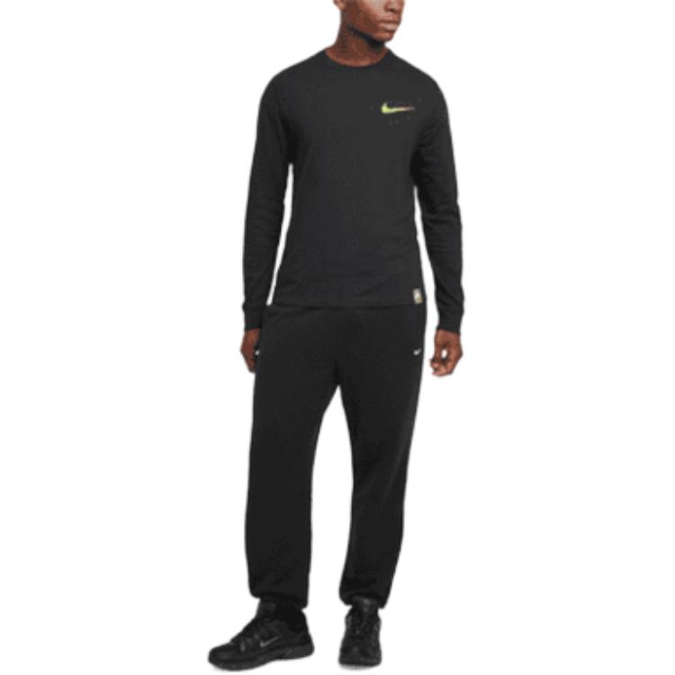 Спортивная клубная футболка с длинным рукавом Nike, черная — фото 4
