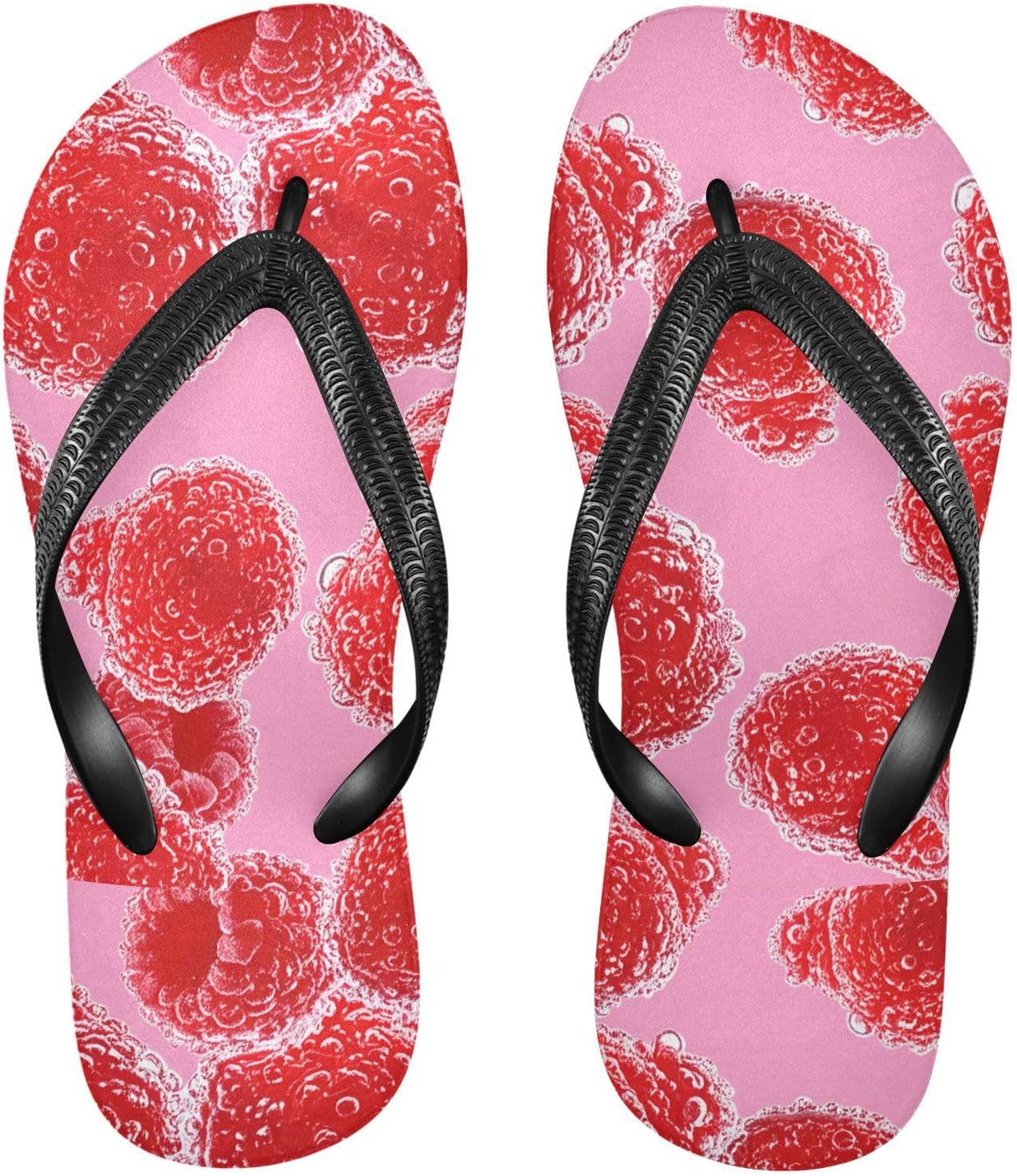 

Розовые вьетнамки с ароматом малины для пляжа, душа, резиновые нескользящие летние шлепанцы для женщин и мужчин Sinestour