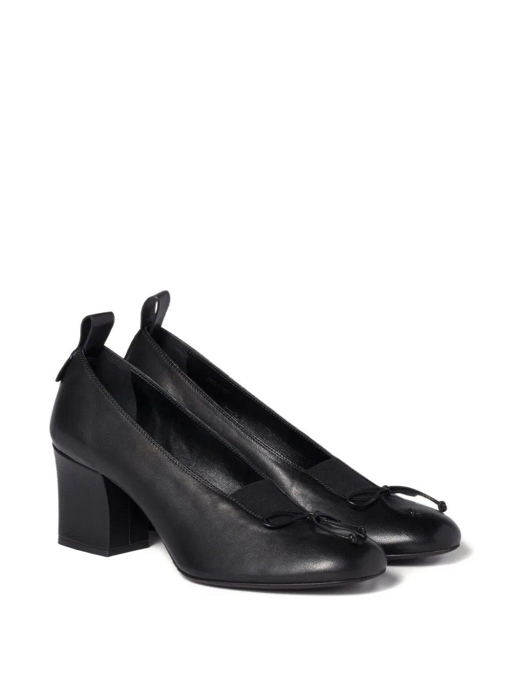 Туфли-лодочки на блочном каблуке MIU MIU, черный — фото 2