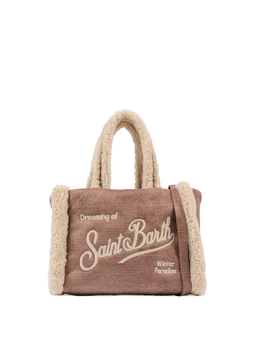 

Сумка из искусственного меха с вышивкой Mc2 Saint Barth, коричневый