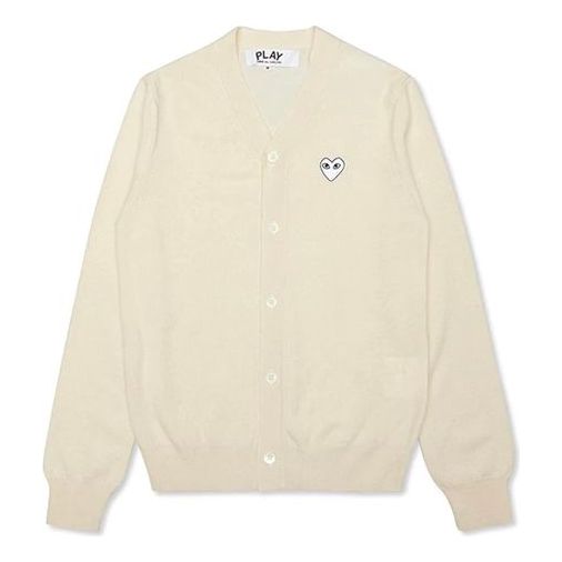 

Кардиган COMME des GARCONS PLAY Cardigan White Emblem 'Natural' AZ-N066-051-3, белый