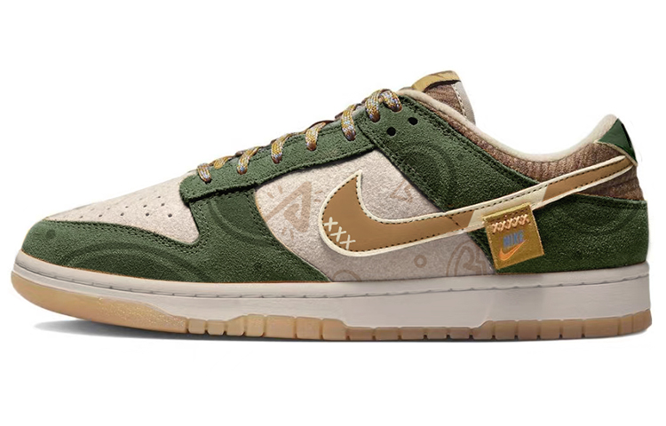 

Nike Кроссовки для скейтбординга Dunk Fleeting Life Like A Dream Low Top, мужские, зелено-коричневые