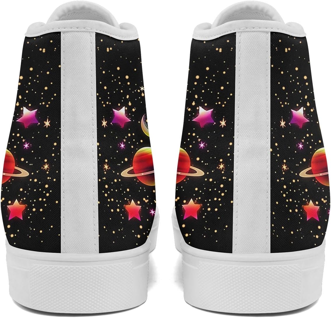 Высокие кеды на платформе AWSOLE MoonStar из хлопка для женщин, мужчин и молодежи, модная легкая обувь, стильные повседневные плоские кроссовки для ходьбы, белый/черный/оранжевый/светло-голубой/бежевый — фото 3