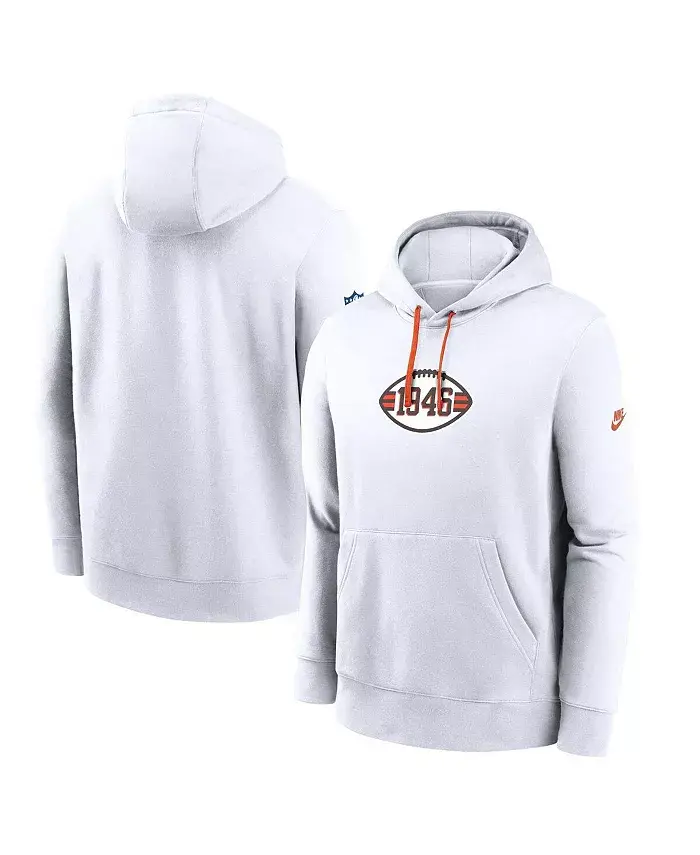 

Мужская белая толстовка с капюшоном Cleveland Browns 2023 Sideline Club Alternate Tri-Blend Nike
