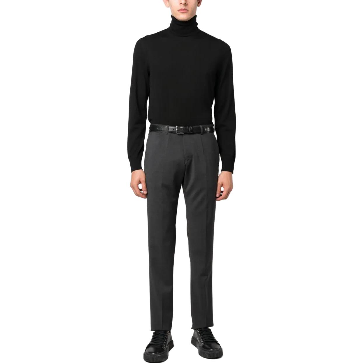Брюки костюмные мужские черно-серые EMPORIO ARMANI — фото 4