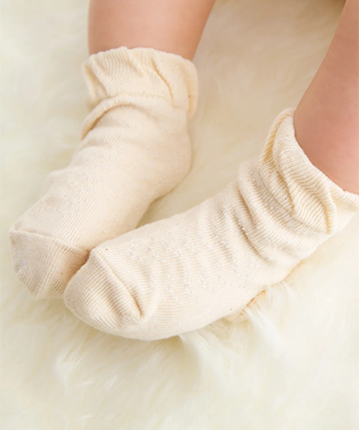 Носки с ажурным узором Pompkinsbaby, натуральный цвет