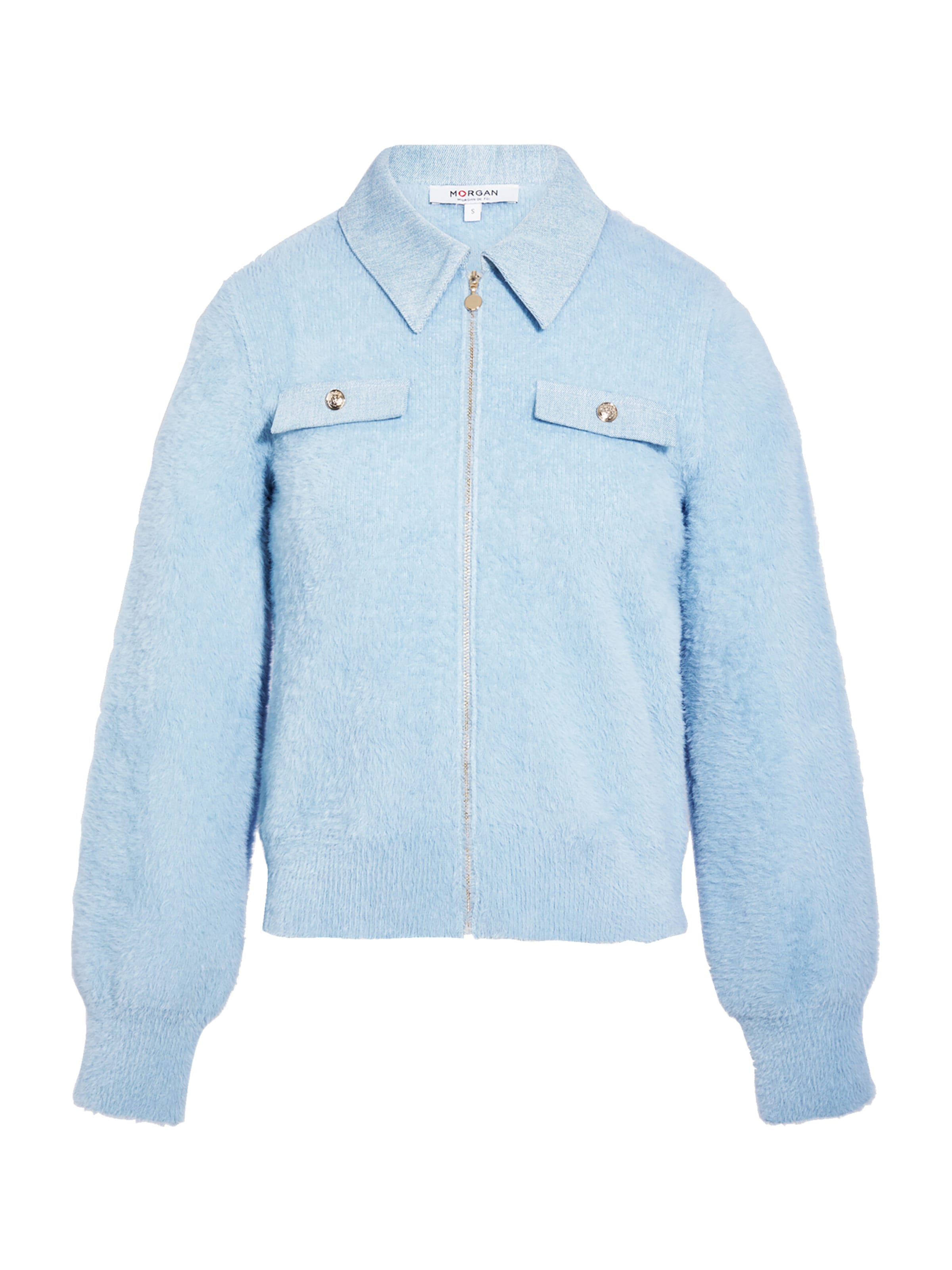 

Morgan Вязаный кардиган светло-голубого цвета